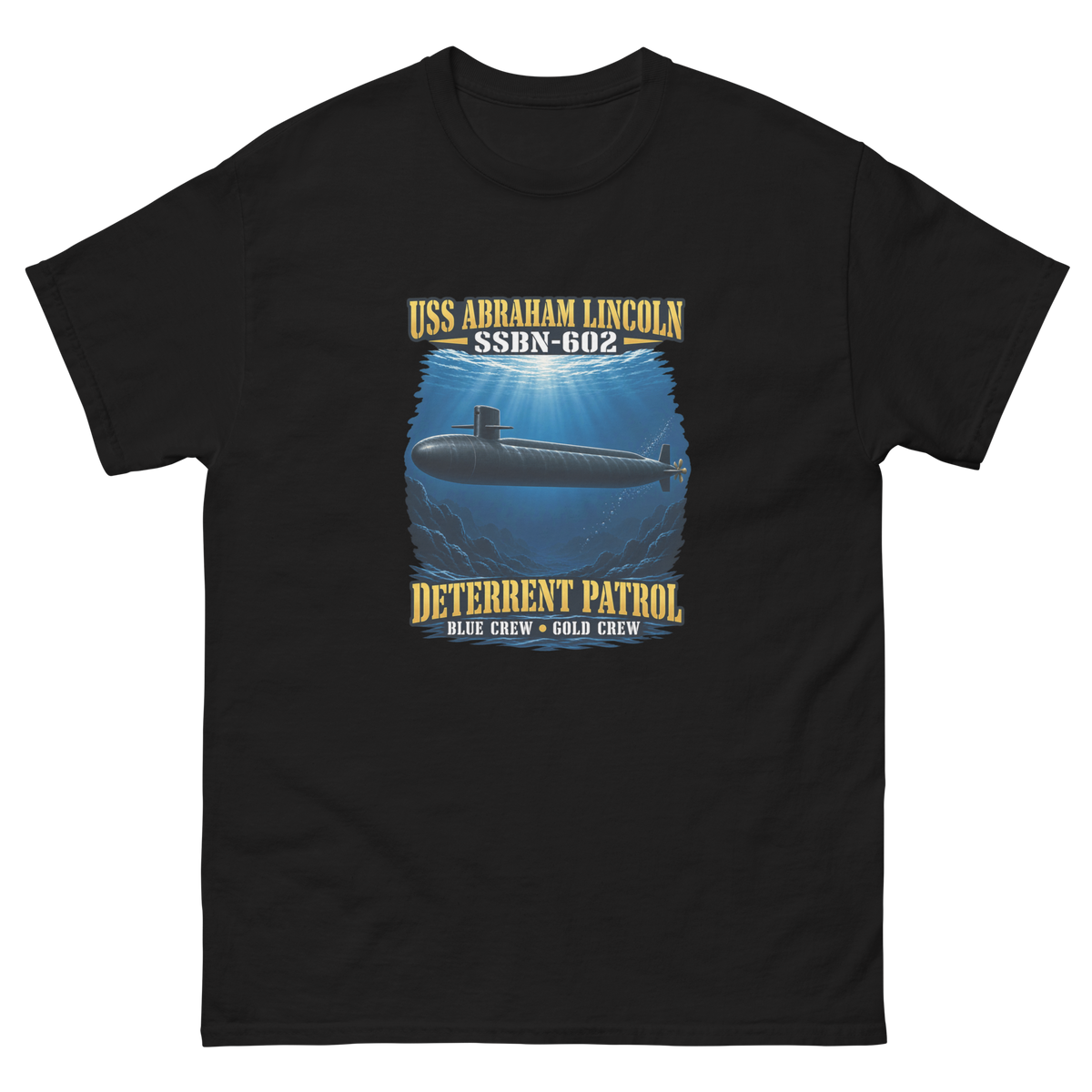 USS Abraham Lincoln (SSBN-602) Deterrent Patrol Shirt - Deep Water