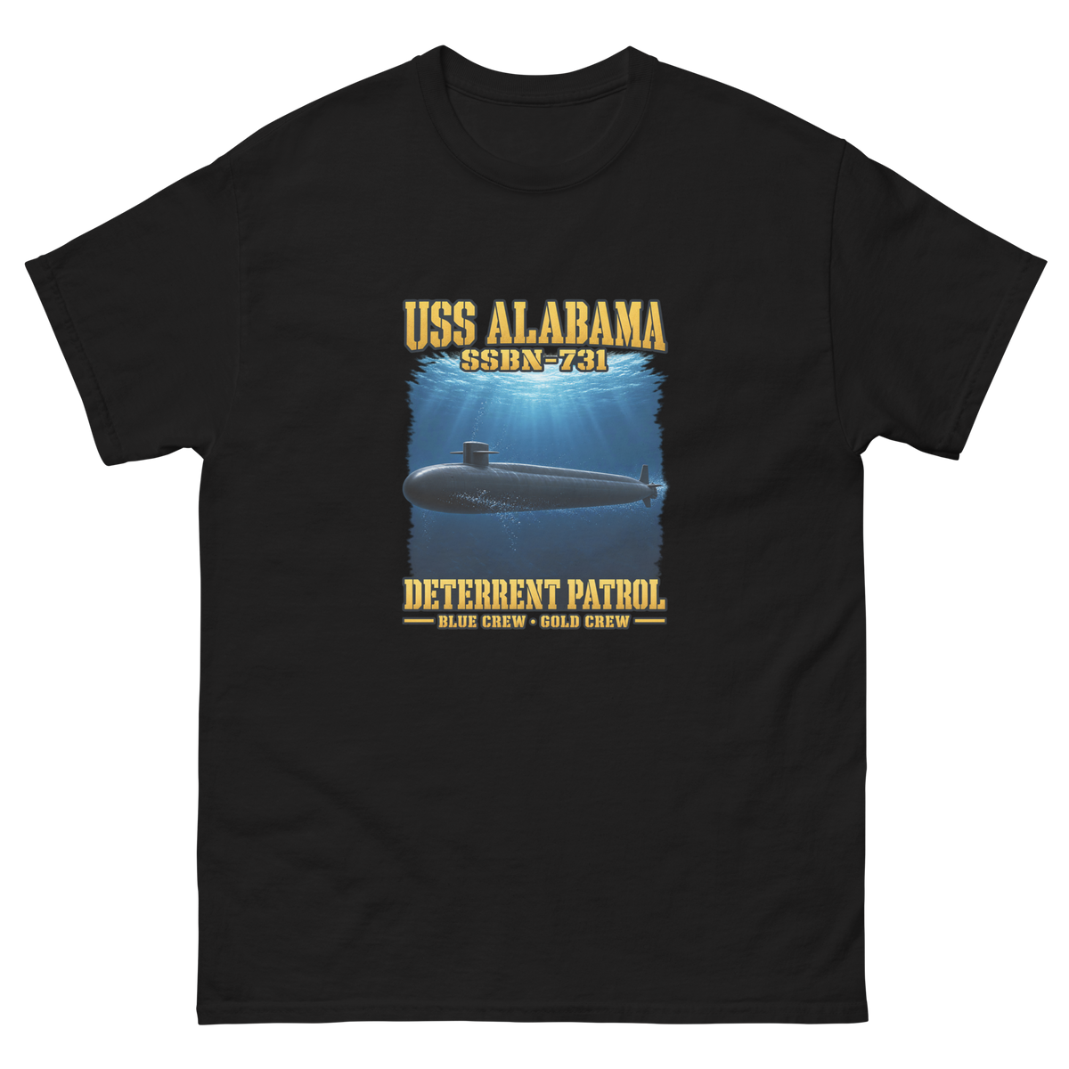 USS Alabama (SSBN-731) Deterrent Patrol Shirt - Deep Water