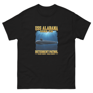 USS Alabama (SSBN-731) Deterrent Patrol Shirt - Deep Water