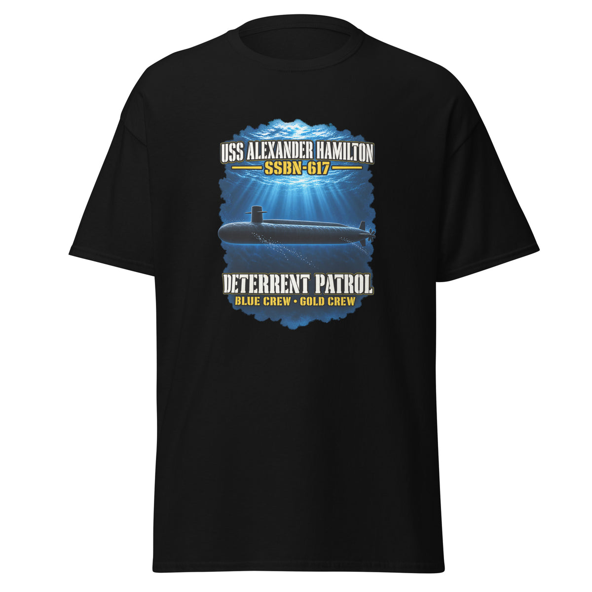 USS Alexander Hamilton (SSBN-617) Deterrent Patrol Shirt - Deep Water