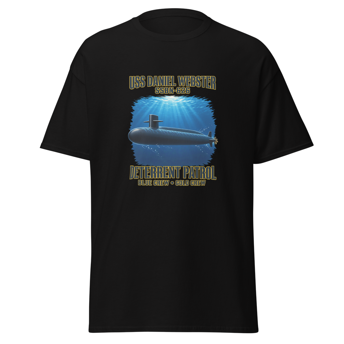 USS Daniel Webster (SSBN-626) Deterrent Patrol Shirt - Deep Water