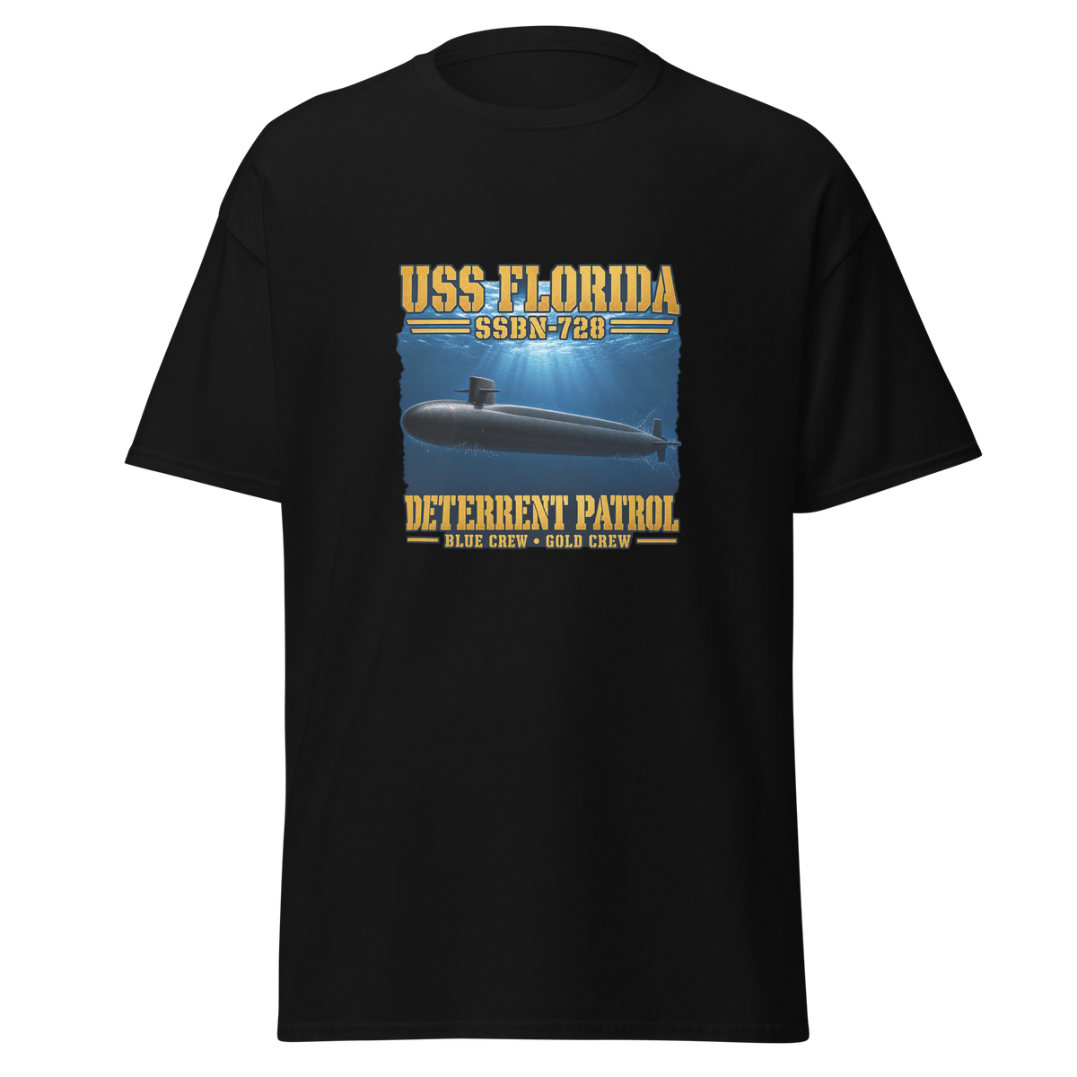 USS Florida (SSBN-728) Deterrent Patrol Shirt - Deep Water
