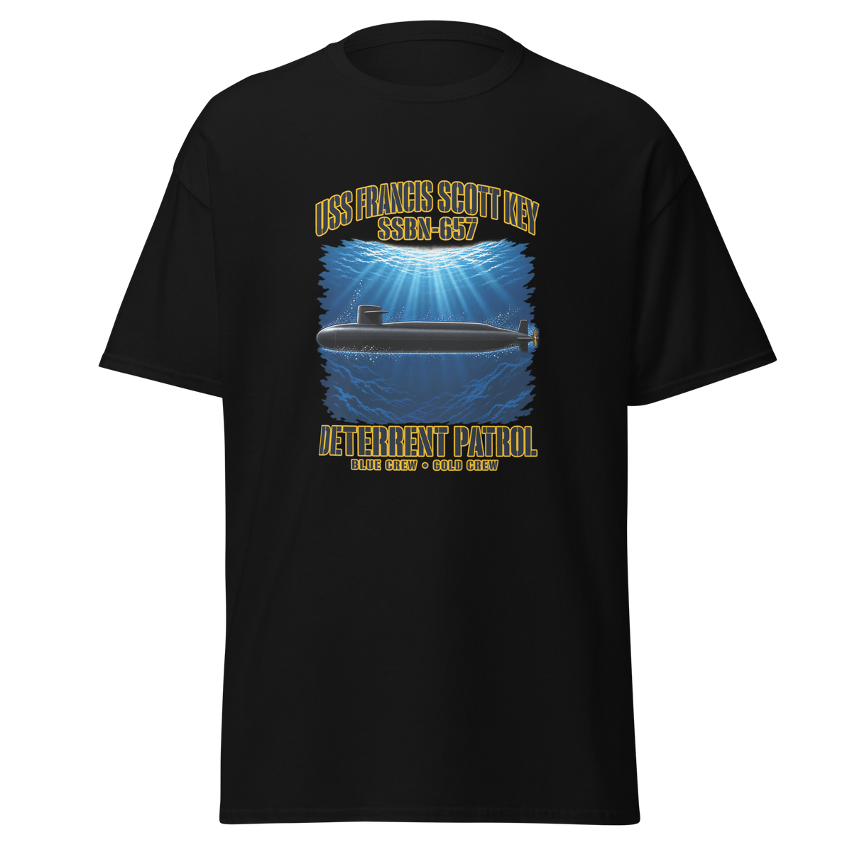 USS Francis Scott Key (SSBN-657) Deterrent Patrol Shirt - Deep Water