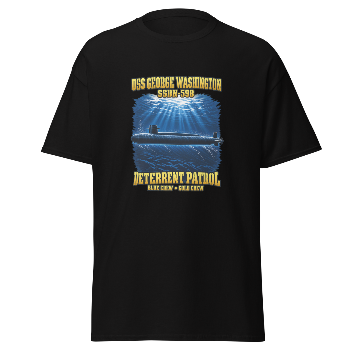 USS George Washington (SSBN-598) Deterrent Patrol Shirt - Deep Water