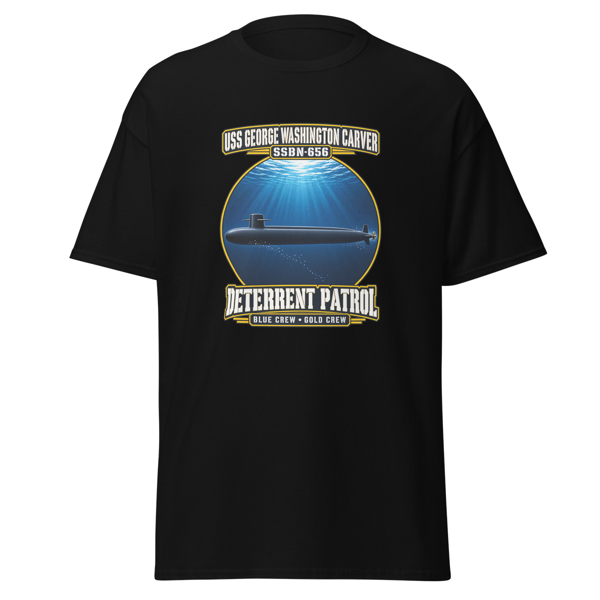 USS George Washington Carver (SSBN-656) Deterrent Patrol Shirt - Deep Water