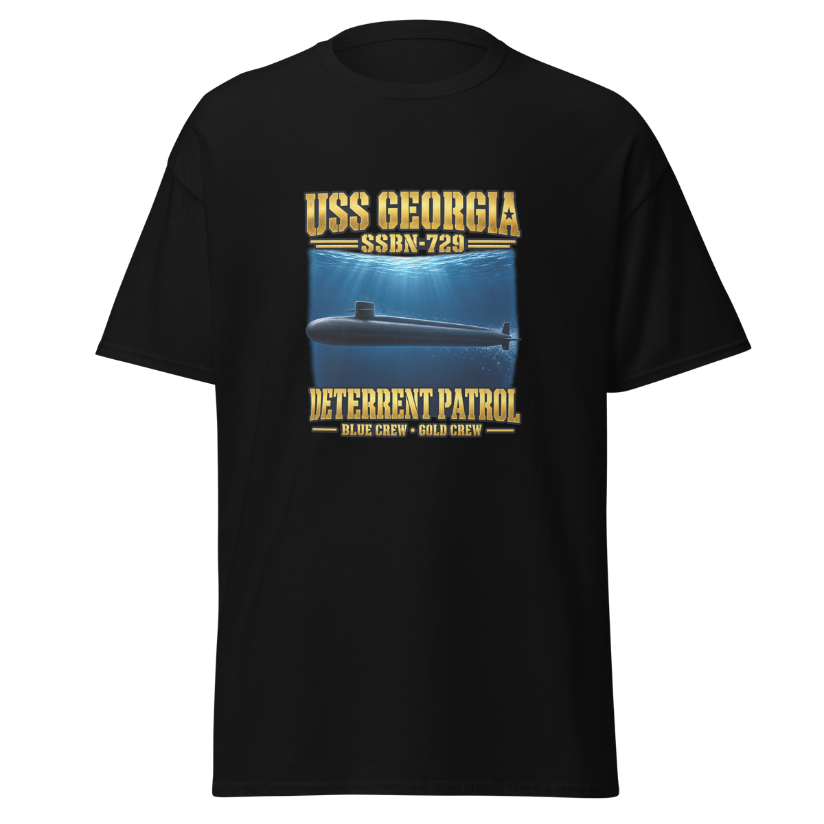 USS Georgia (SSBN-729) Deterrent Patrol Shirt - Deep Water