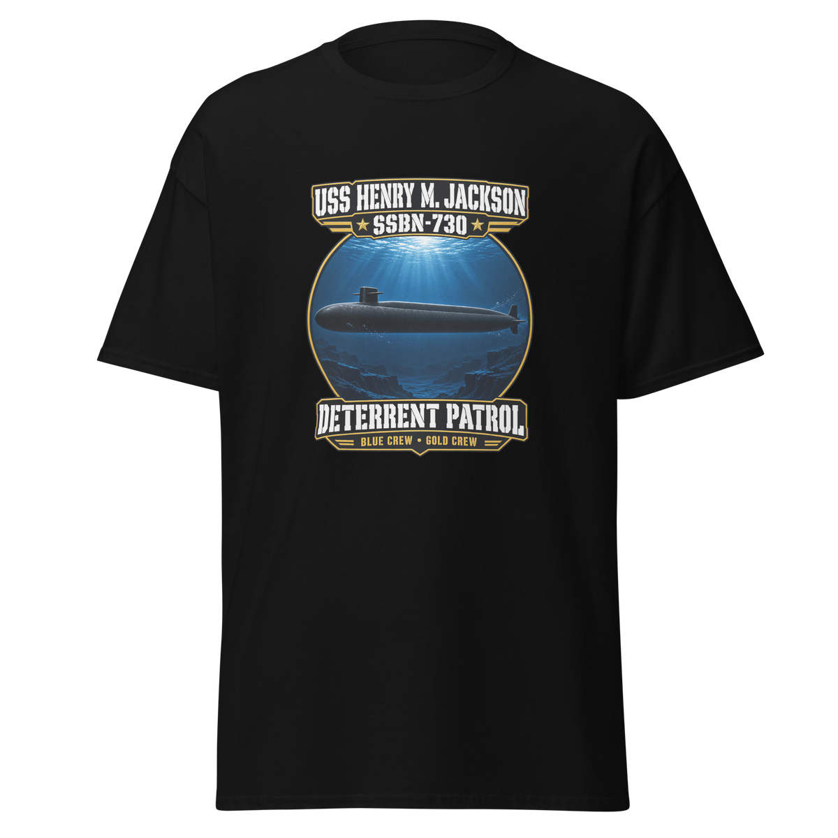 USS Henry M. Jackson (SSBN-730) Deterrent Patrol Shirt - Deep Water