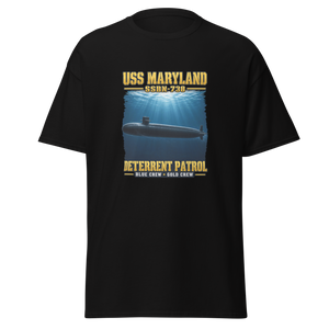 USS Maryland (SSBN-738) Deterrent Patrol Shirt - Deep Water