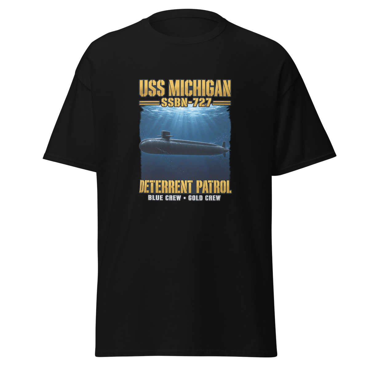 USS Michigan (SSBN-727) Deterrent Patrol Shirt - Deep Water