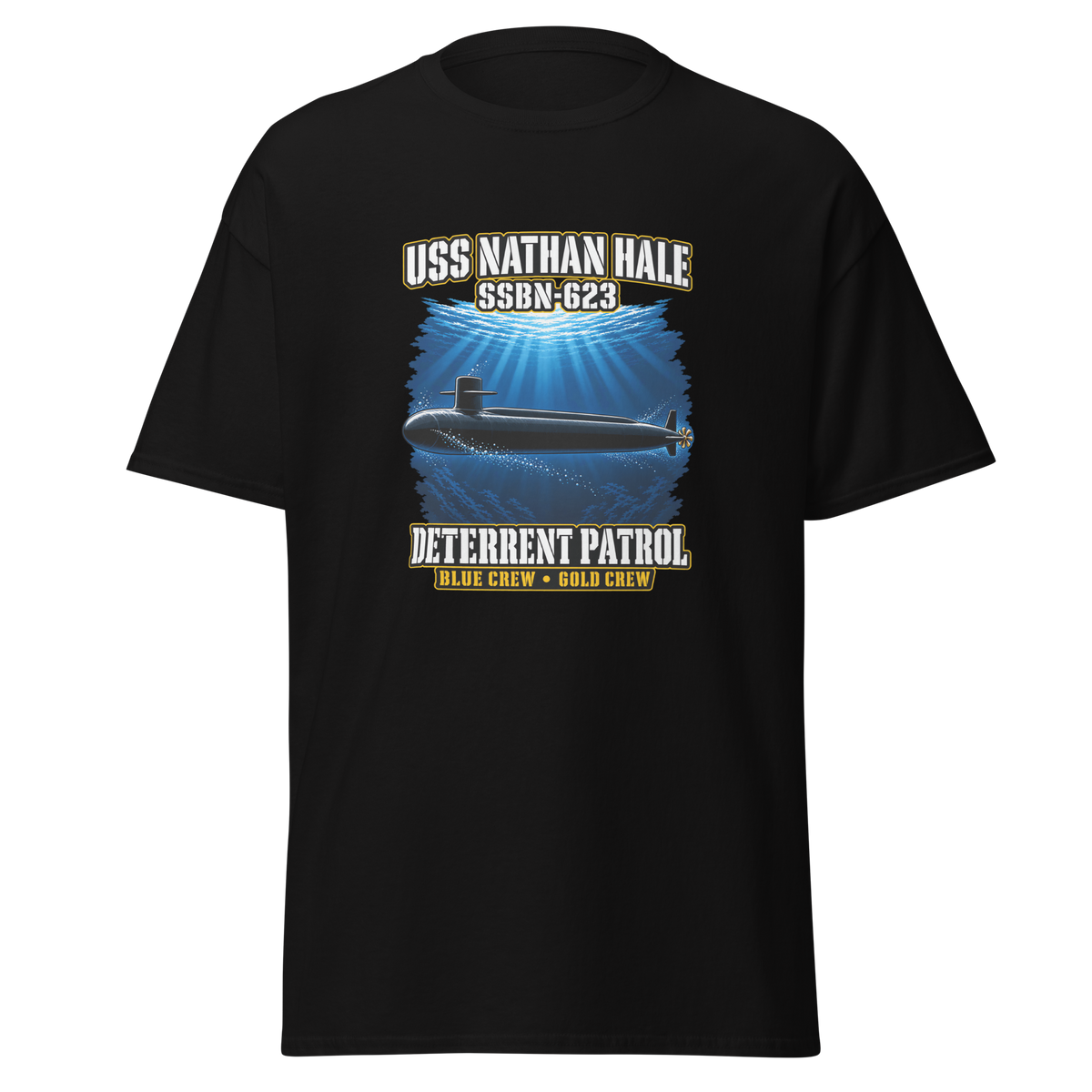 USS Nathan Hale (SSBN-623) Deterrent Patrol Shirt - Deep Water