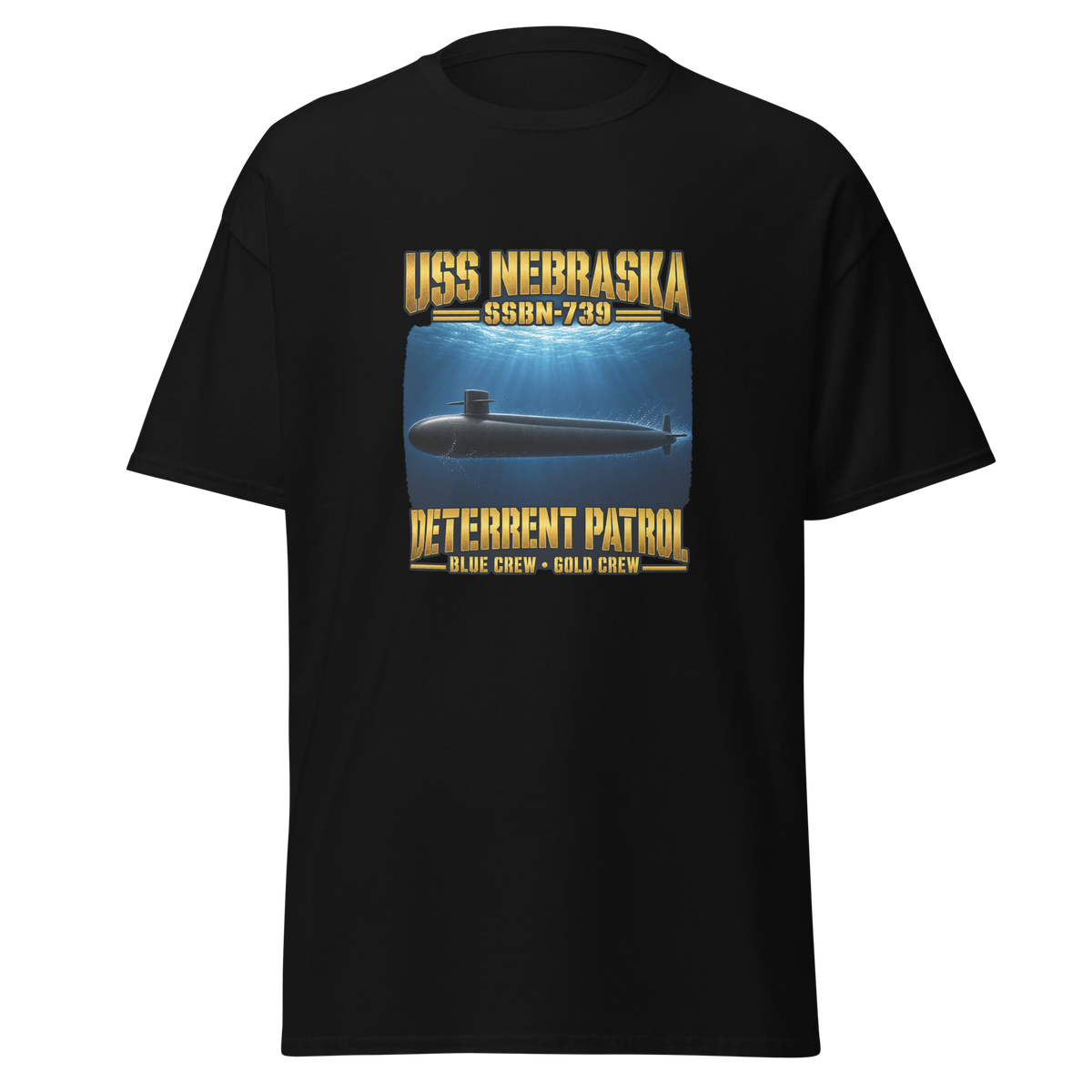 USS Nebraska (SSBN-739) Deterrent Patrol Shirt - Deep Water