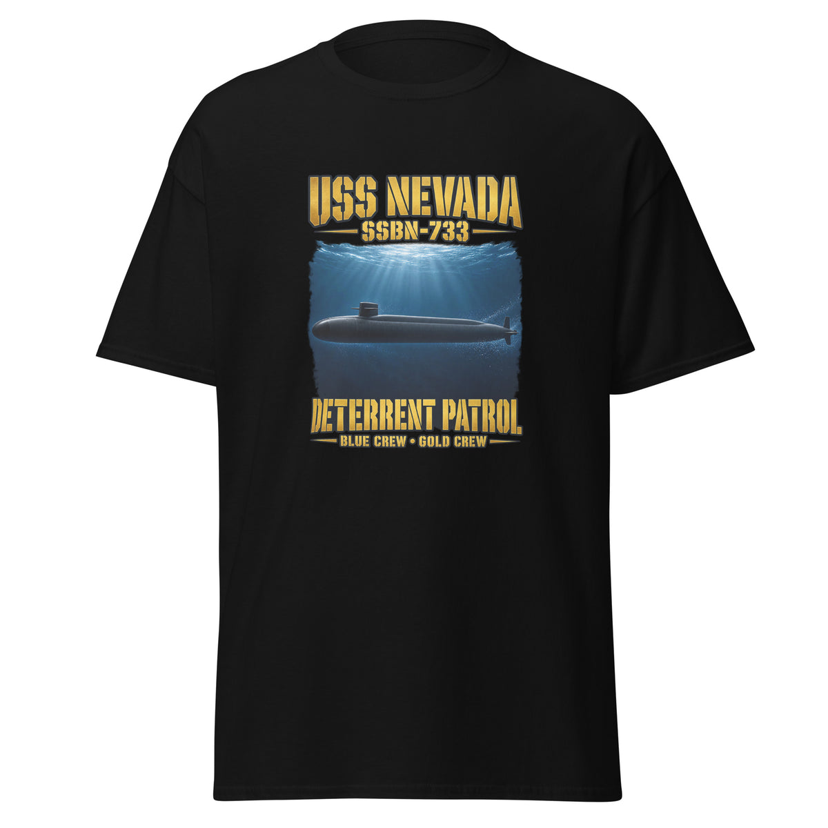 USS Nevada (SSBN-733) Deterrent Patrol Shirt - Deep Water