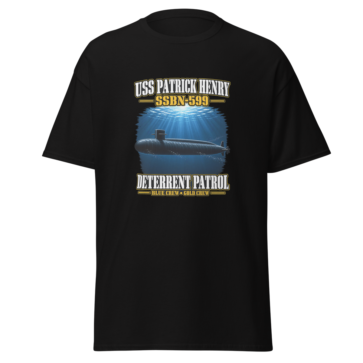 USS Patrick Henry (SSBN-599) Deterrent Patrol Shirt - Deep Water