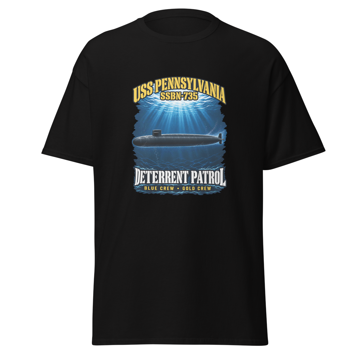 USS Pennsylvania (SSBN-735) Deterrent Patrol Shirt - Deep Water