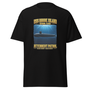 USS Rhode Island (SSBN-740) Deterrent Patrol Shirt - Deep Water