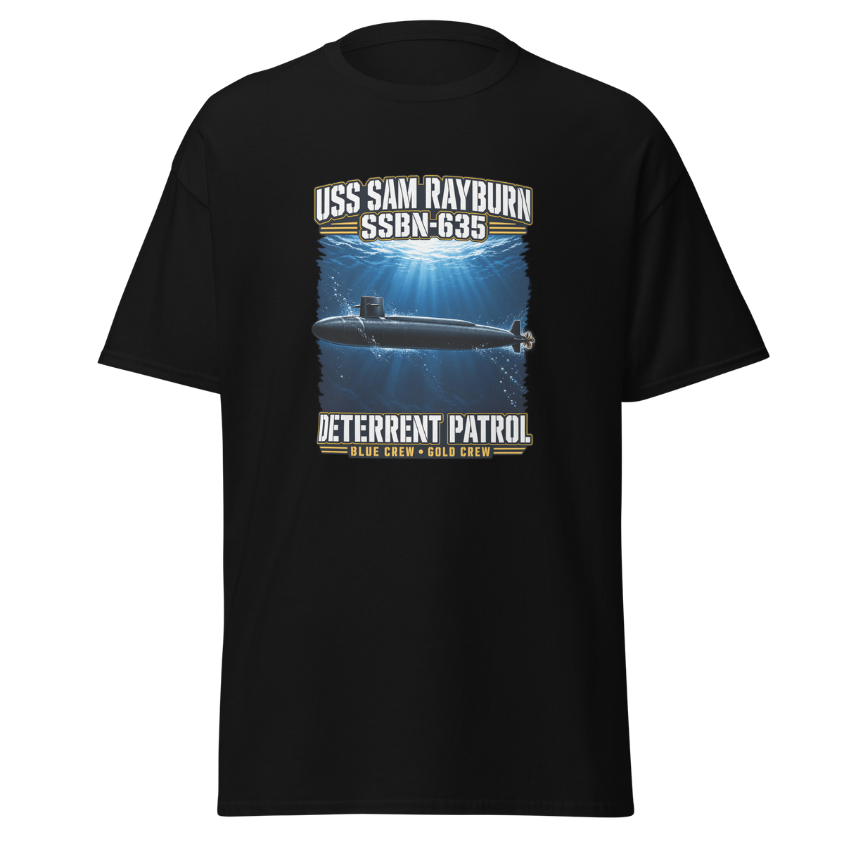 USS Sam Rayburn (SSBN-635) Deterrent Patrol Shirt - Deep Water