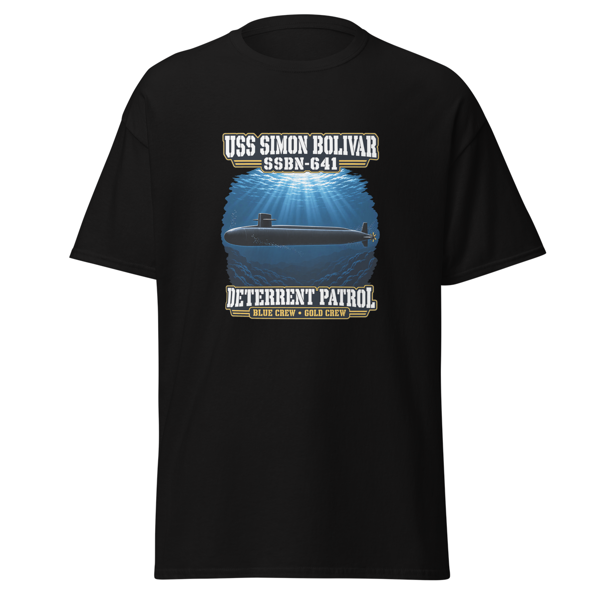 USS Simon Bolivar (SSBN-641) Deterrent Patrol Shirt - Deep Water