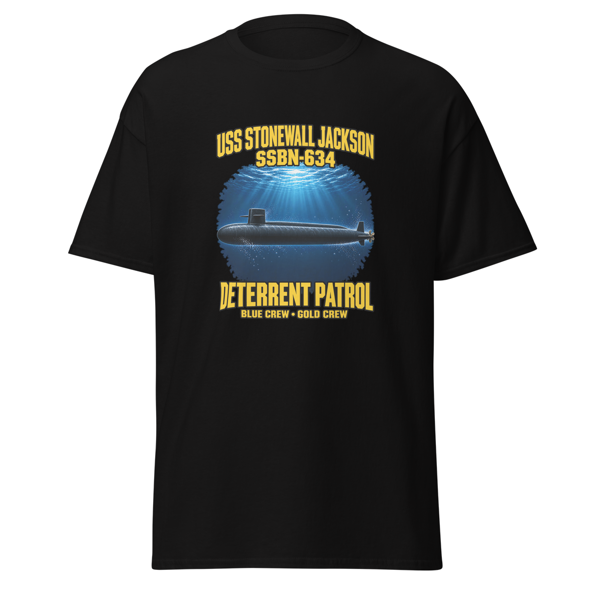 USS Stonewall Jackson (SSBN-634) Deterrent Patrol Shirt - Deep Water