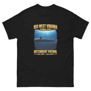 USS West Virginia (SSBN-736) Deterrent Patrol Shirt - Deep Water