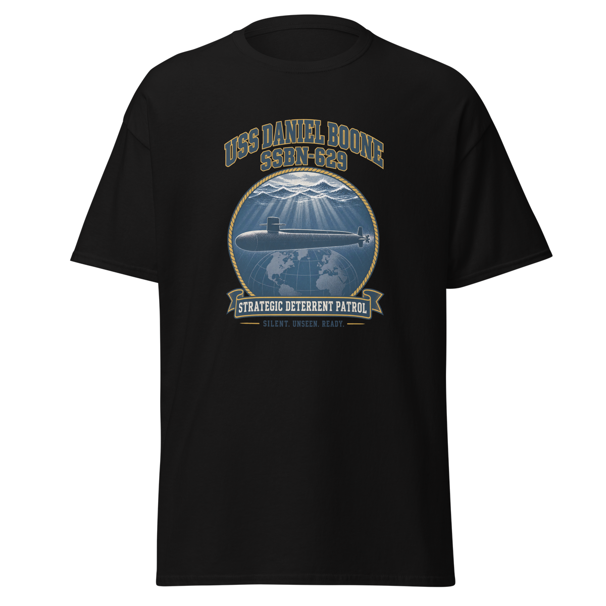 USS Daniel Boone (SSBN-629) Deterrent Patrol Shirt - Emblem