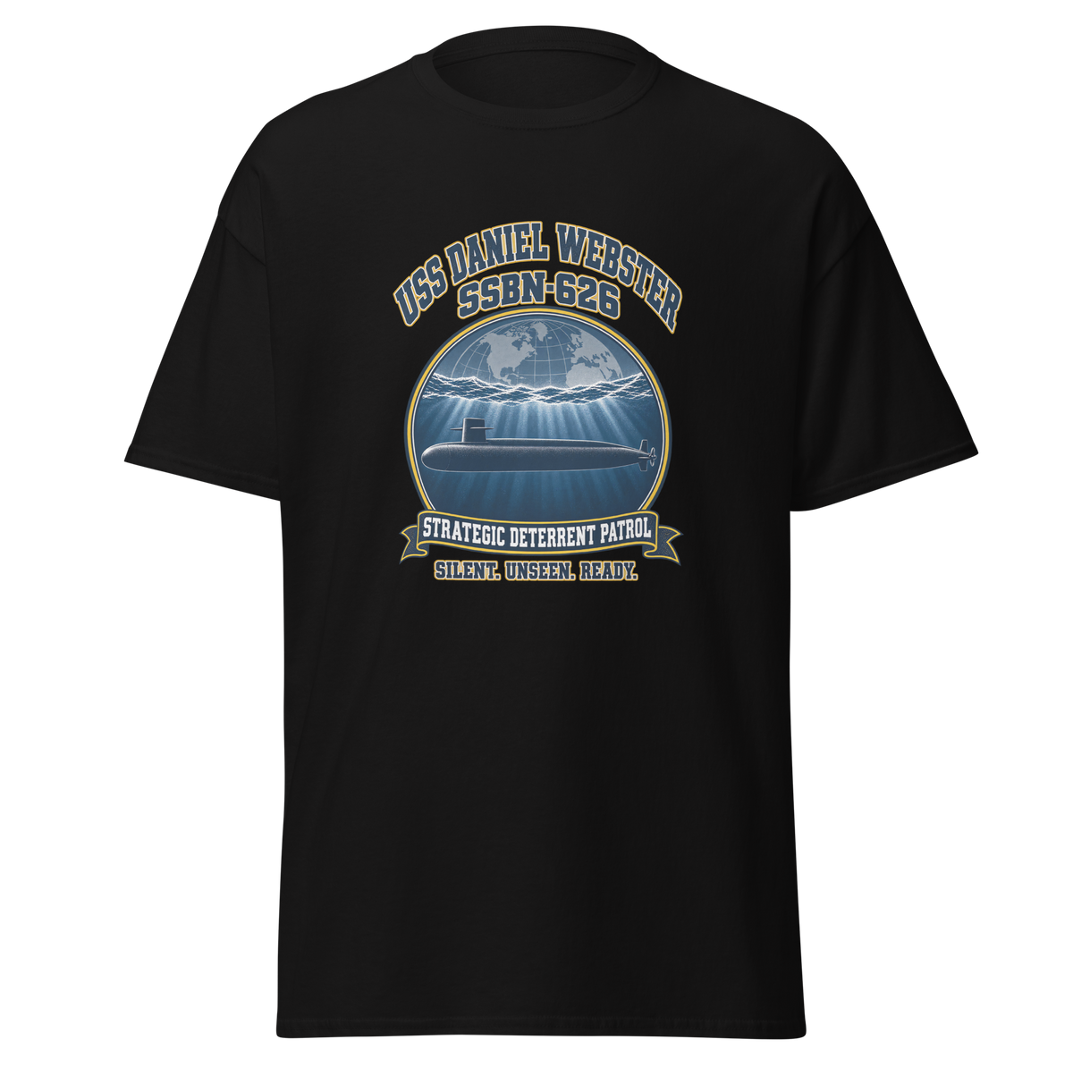 USS Daniel Webster (SSBN-626) Deterrent Patrol Shirt - Emblem
