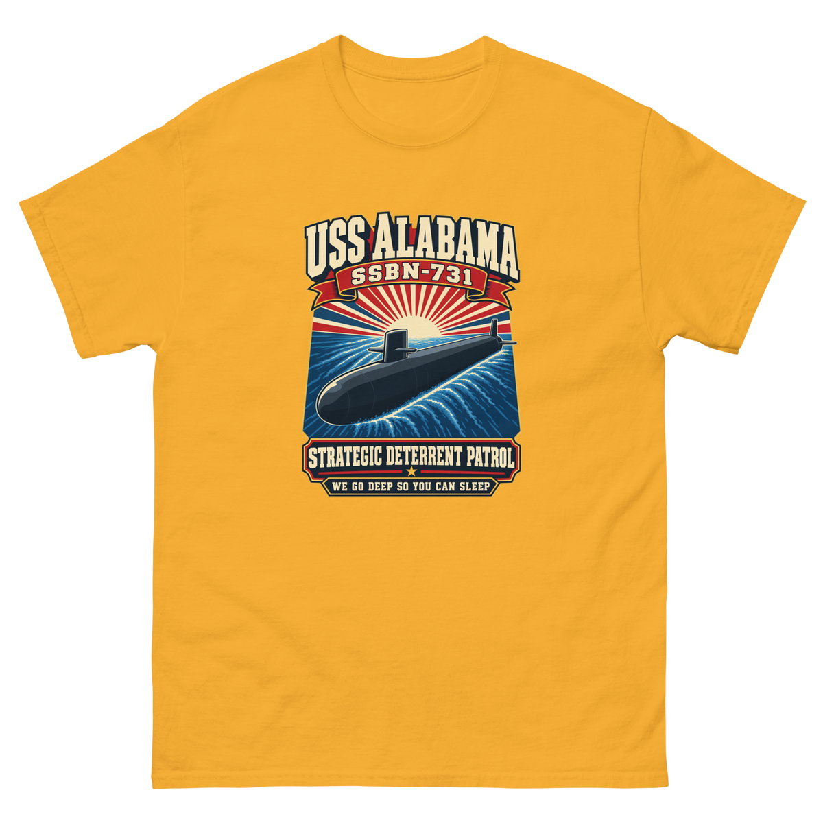 USS Alabama (SSBN-731) Deterrent Patrol Shirt - Design 1