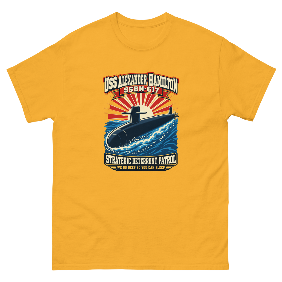 USS Alexander Hamilton (SSBN-617) Deterrent Patrol Shirt - Retro