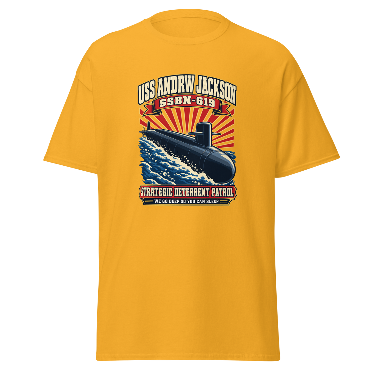 USS Andrew Jackson (SSBN-619) Deterrent Patrol Shirt - Retro