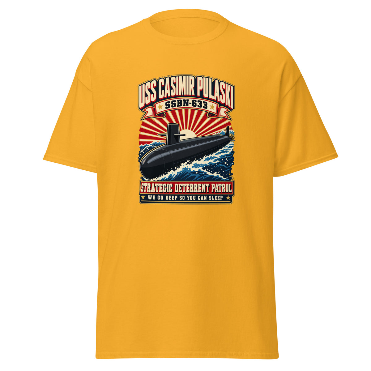 USS Casimir Pulaski (SSBN-633) Deterrent Patrol Shirt - Retro