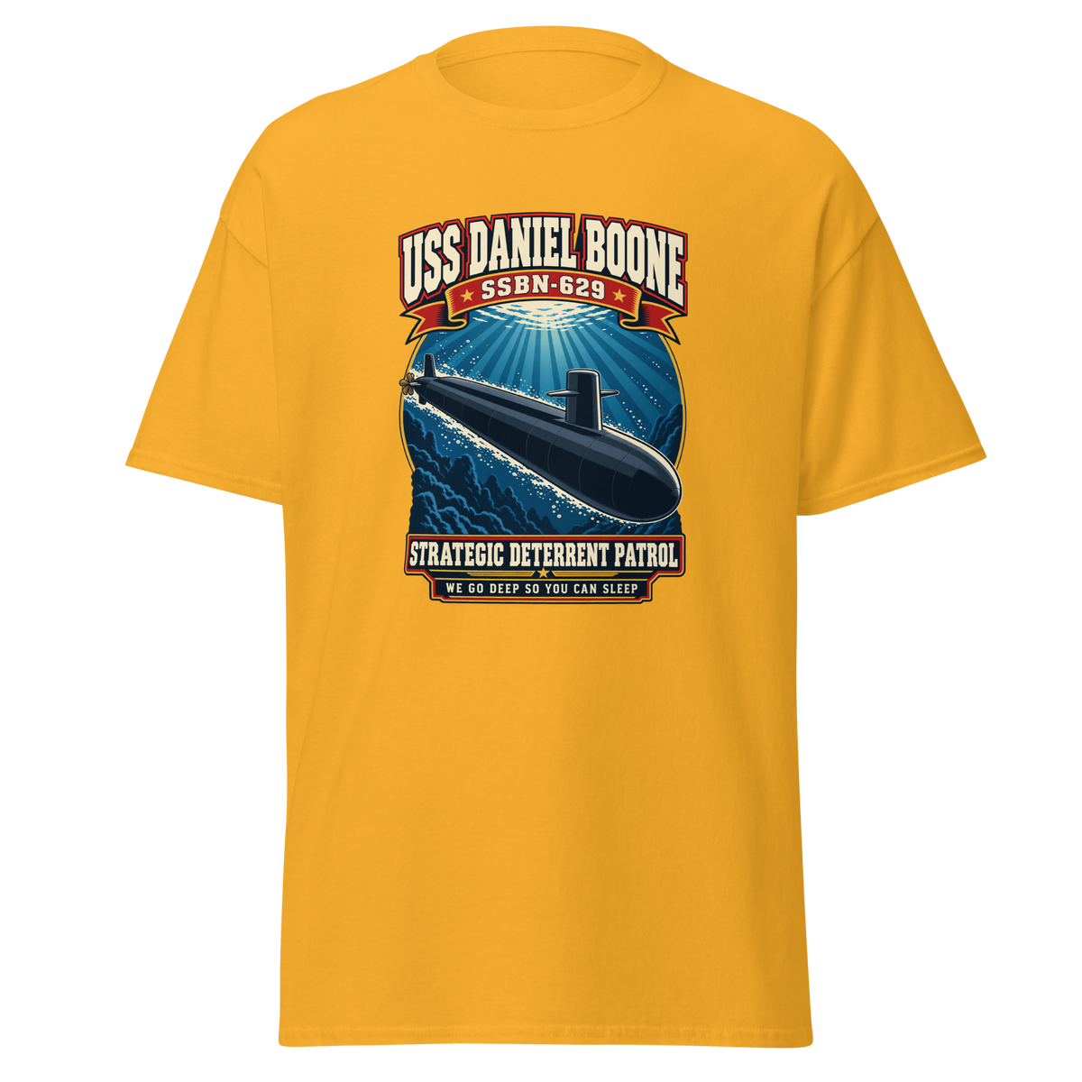 USS Daniel Boone (SSBN-629) Deterrent Patrol Shirt - Retro