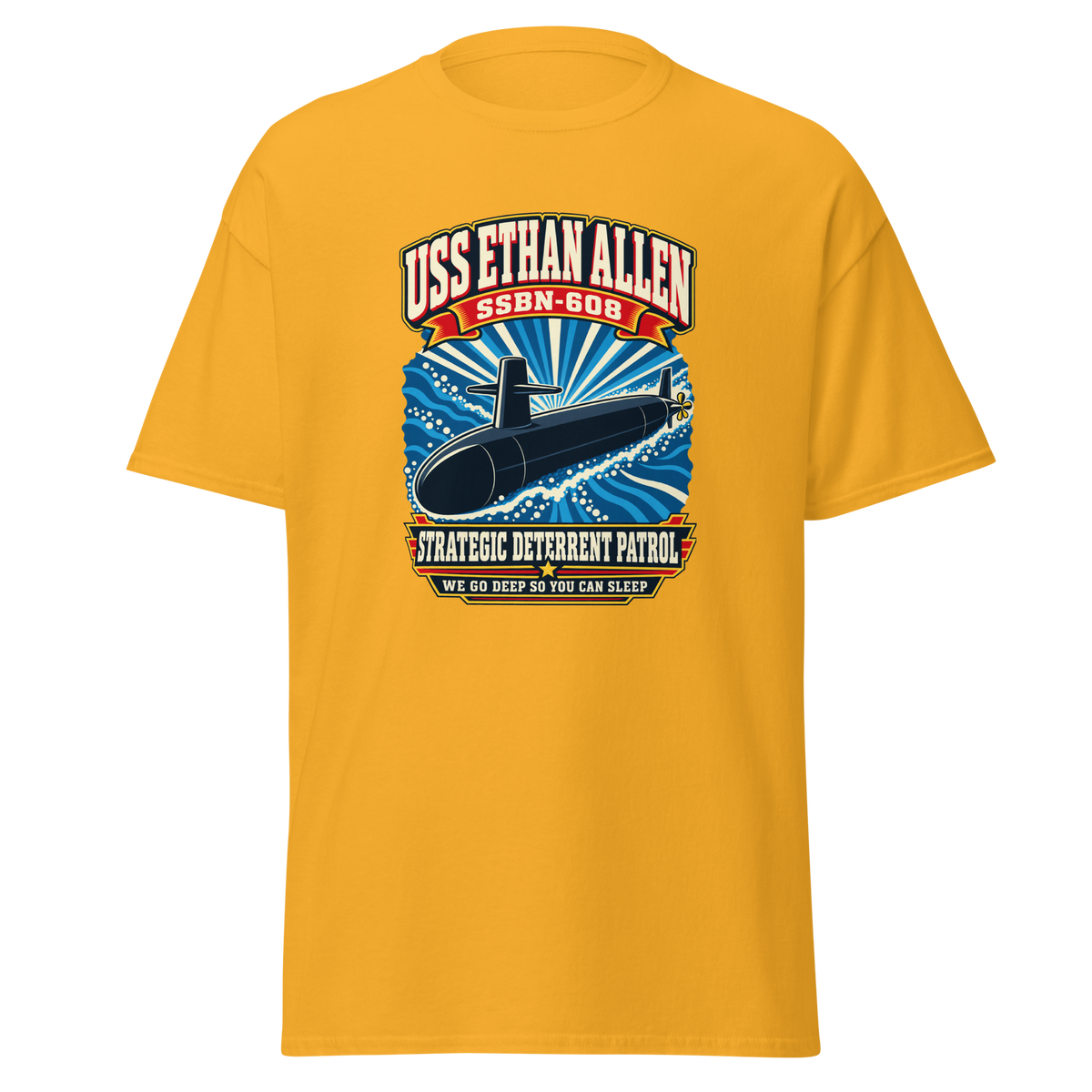 USS Ethan Allen (SSBN-608) Deterrent Patrol Shirt - Retro