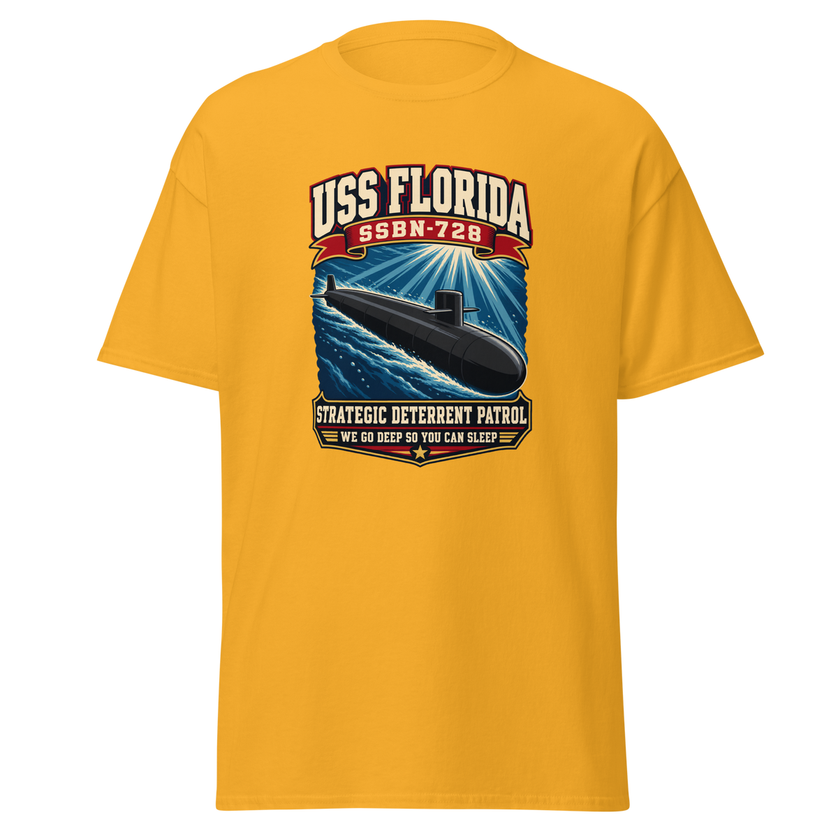 USS Florida (SSBN-728) Deterrent Patrol Shirt - Retro