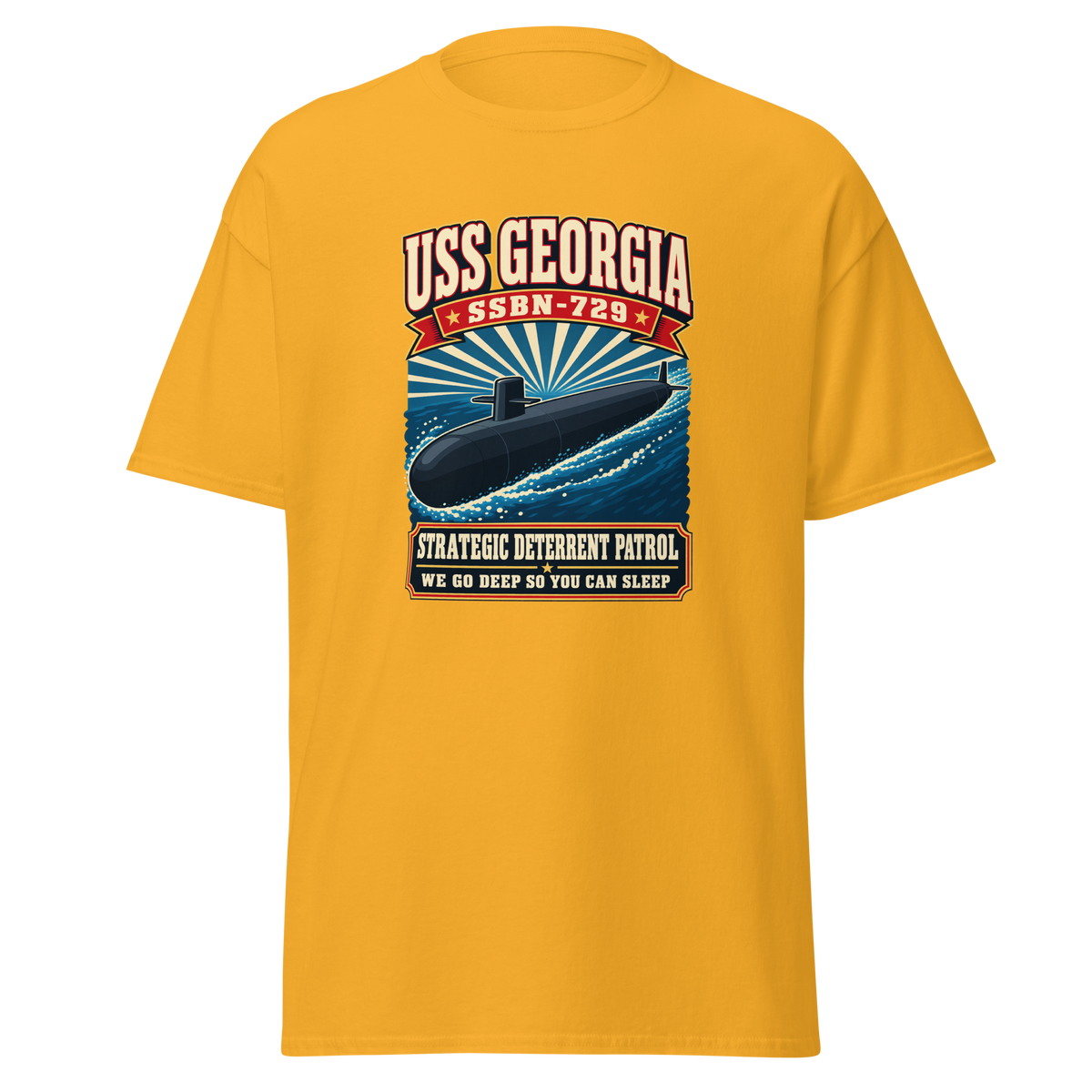 USS Georgia (SSBN-729) Deterrent Patrol Shirt - Retro