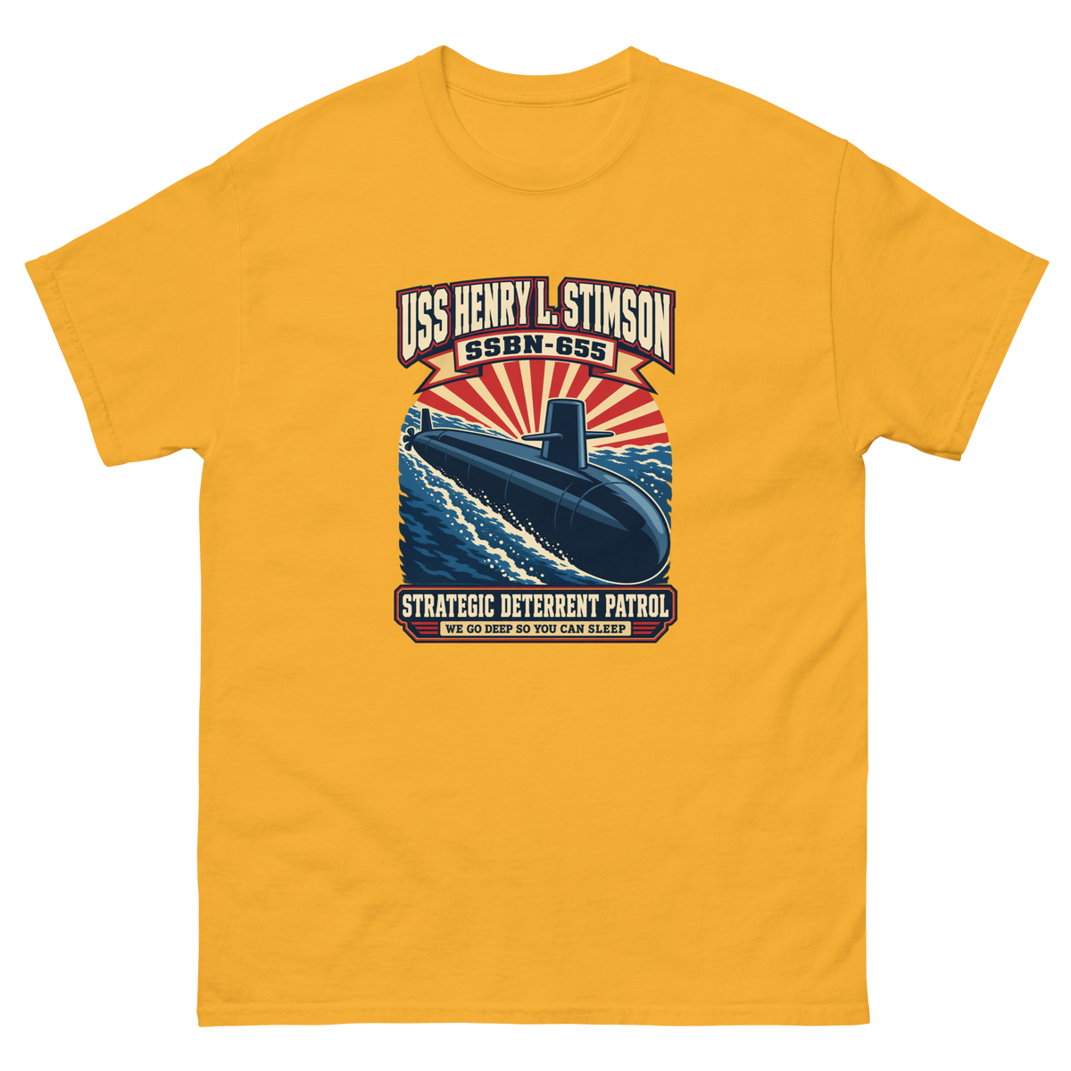 USS Henry L. Stimson (SSBN-655) Deterrent Patrol Shirt - Retro