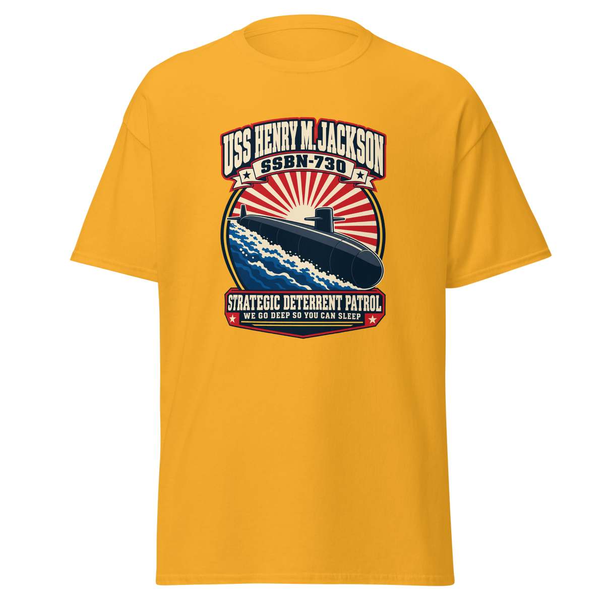 USS Henry M. Jackson (SSBN-730) Deterrent Patrol Shirt - Retro