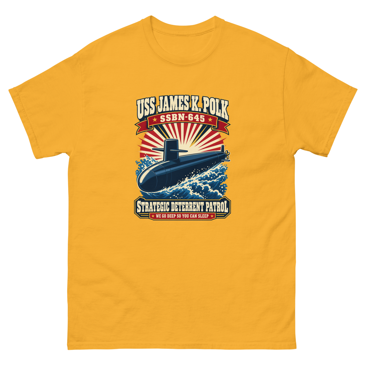 USS James K. Polk (SSBN-645) Deterrent Patrol Shirt - Retro