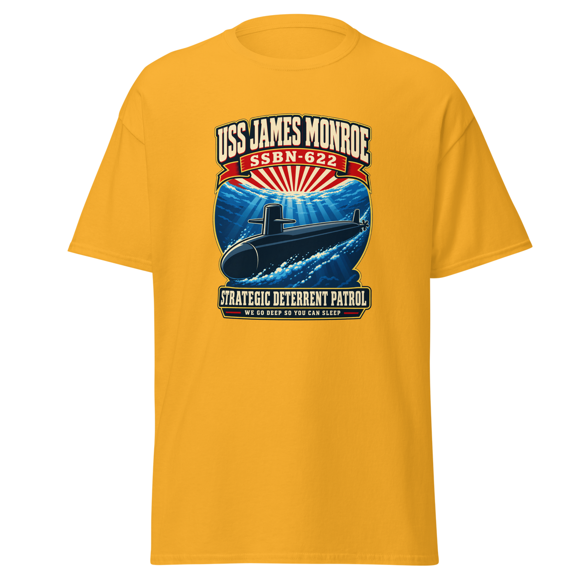 USS James Monroe (SSBN-622) Deterrent Patrol Shirt - Retro
