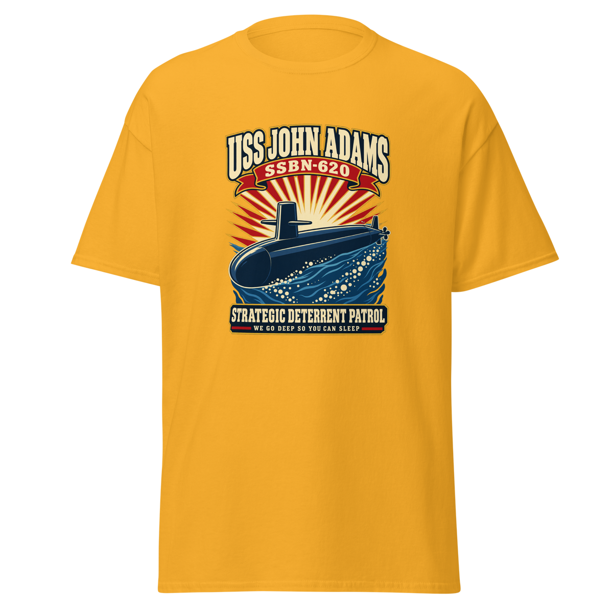 USS John Adams (SSBN-620) Deterrent Patrol Shirt - Retro