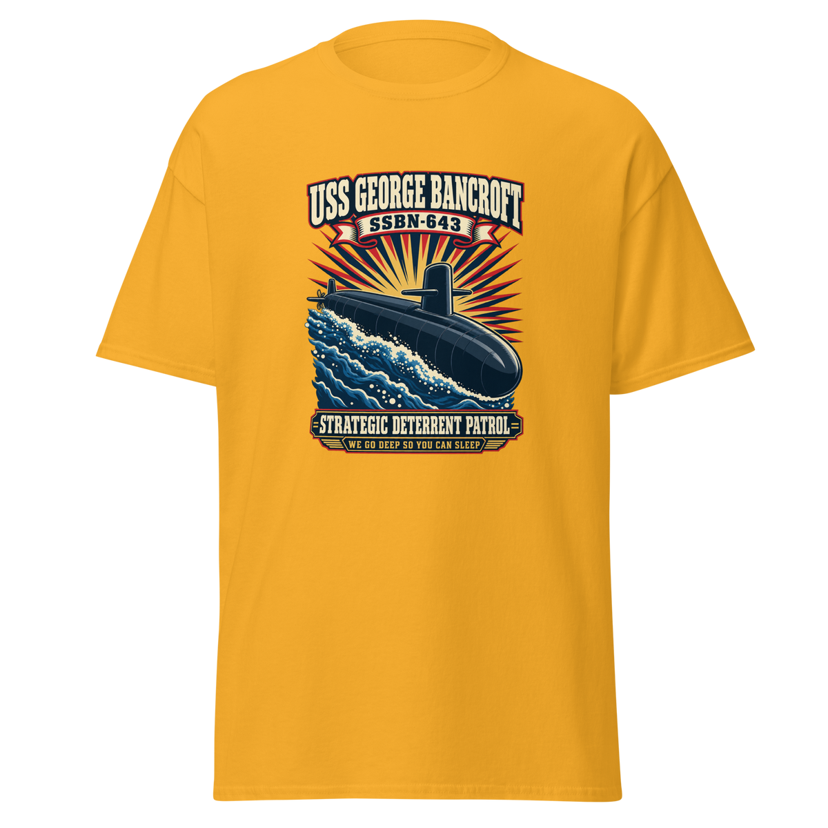 USS George Bancroft (SSBN-643) Deterrent Patrol Shirt - Retro