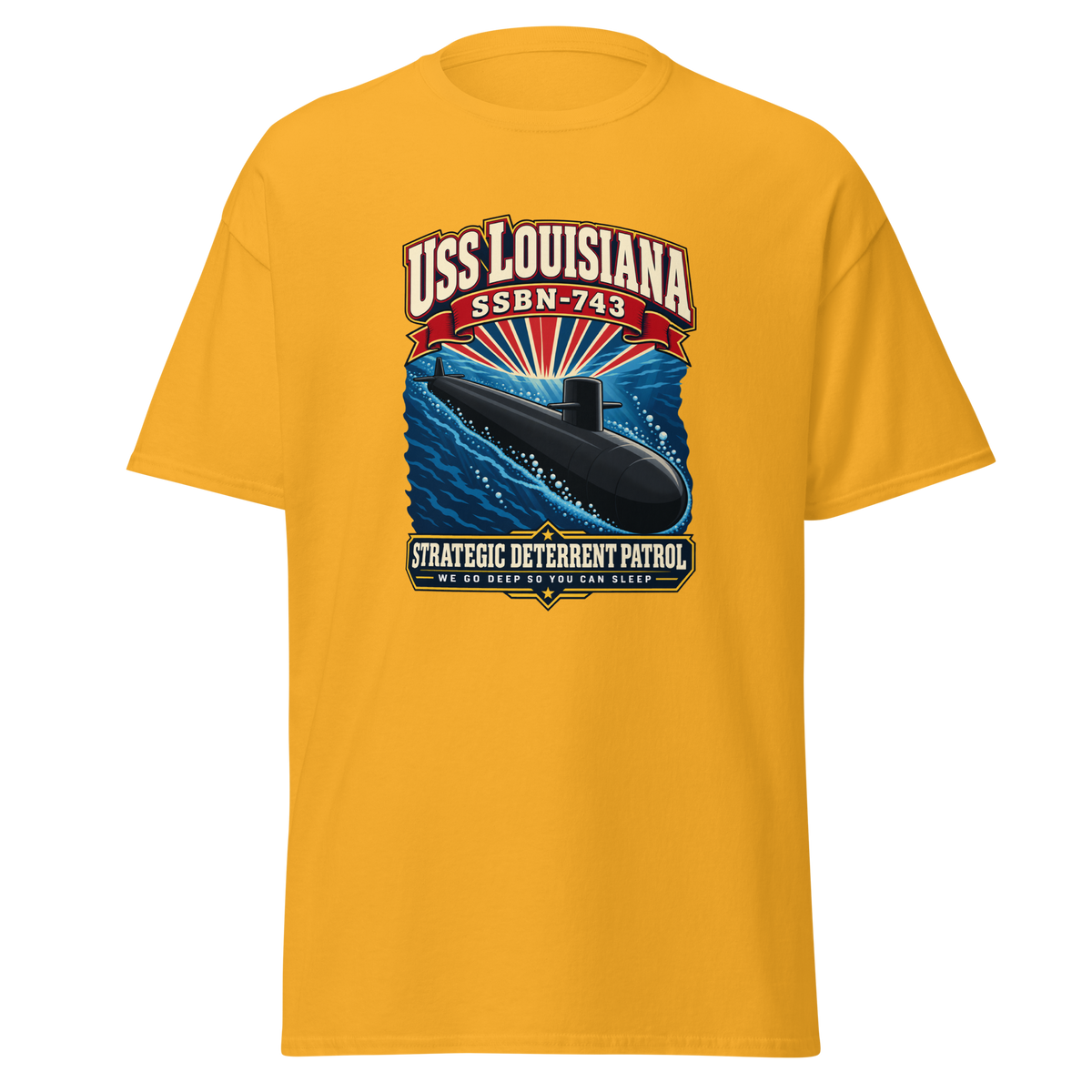 USS Louisiana (SSBN-743) Deterrent Patrol Shirt - Retro