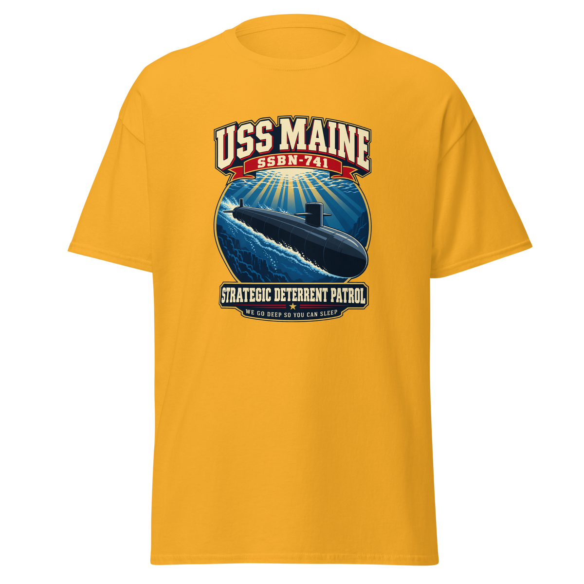 USS Maine (SSBN-741) Deterrent Patrol Shirt - Retro