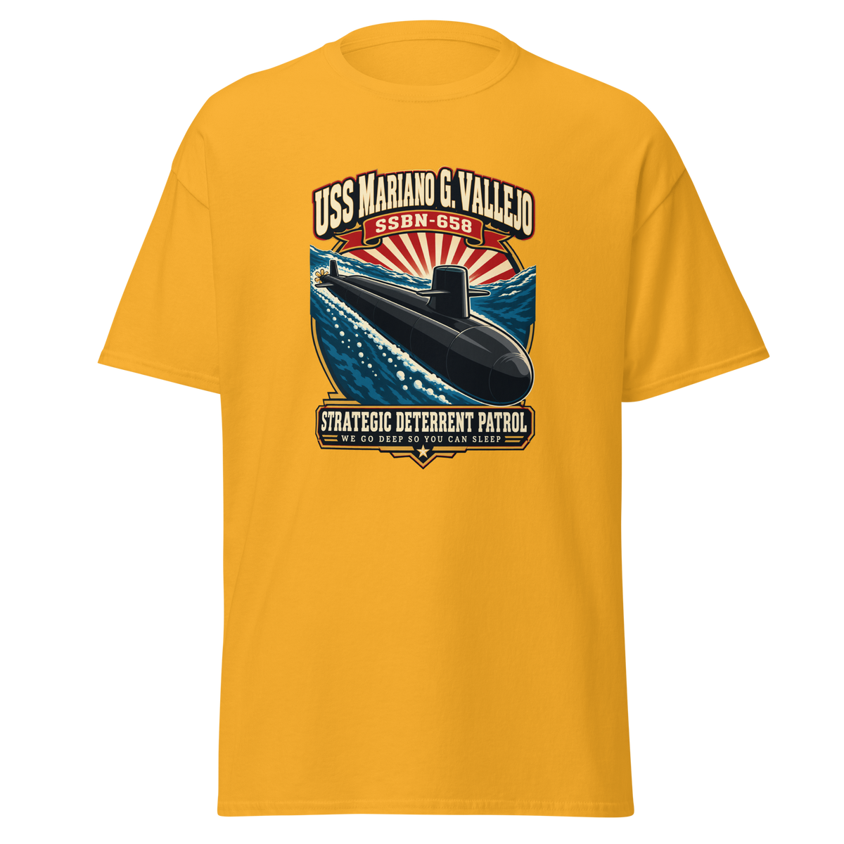 USS Mariano G. Vallejo (SSBN-658) Deterrent Patrol Shirt - Retro