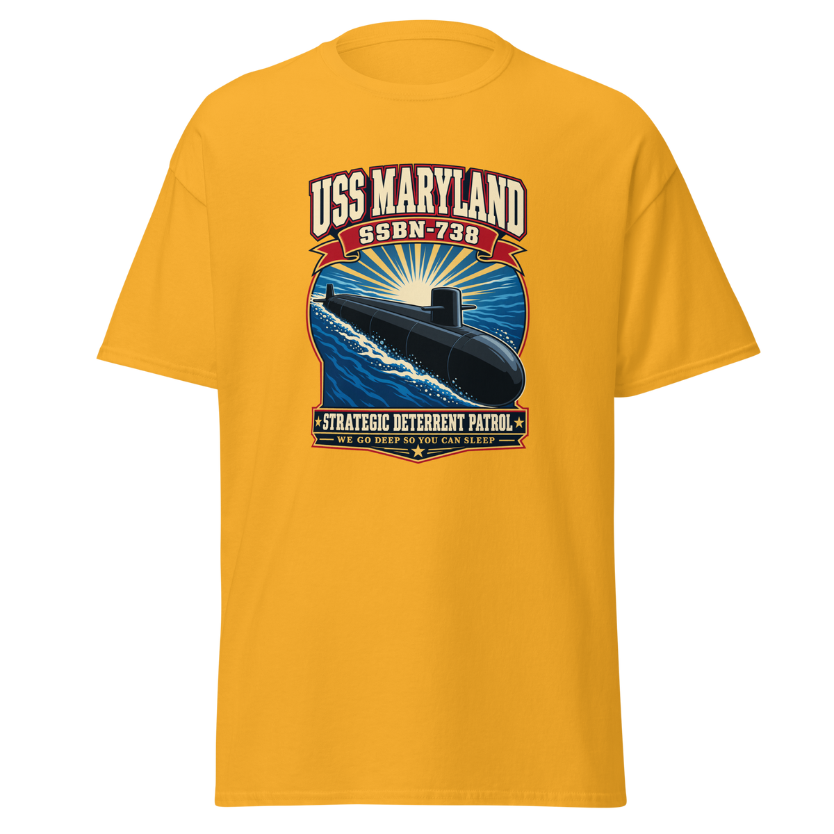 USS Maryland (SSBN-738) Deterrent Patrol Shirt - Retro