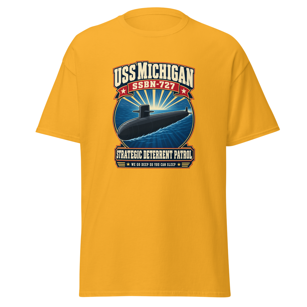 USS Michigan (SSBN-727) Deterrent Patrol Shirt - Retro