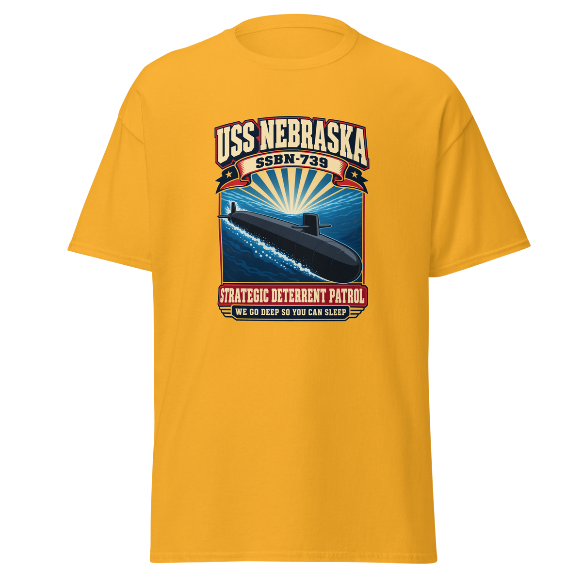 USS Nebraska (SSBN-739) Deterrent Patrol Shirt - Retro
