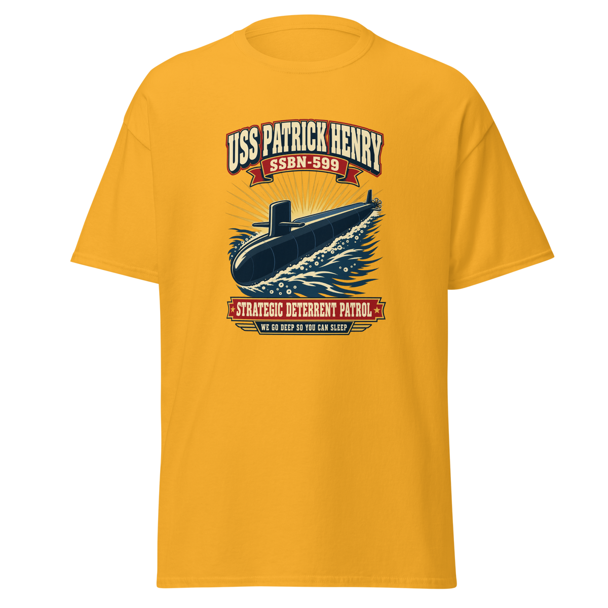 USS Patrick Henry (SSBN-599) Deterrent Patrol Shirt - Retro