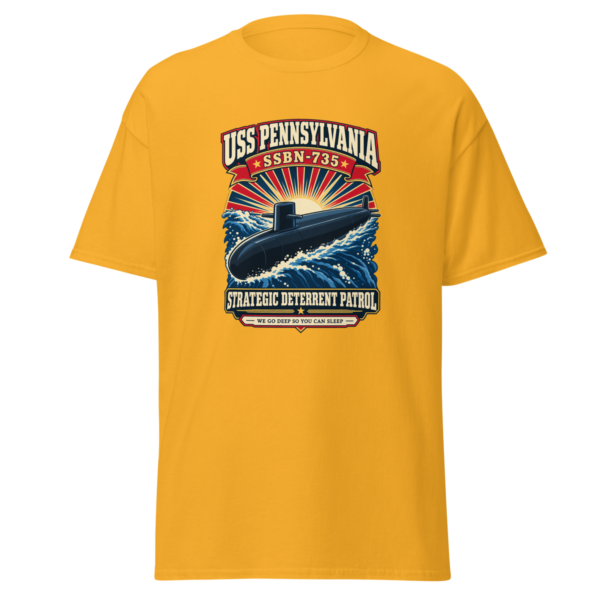 USS Pennsylvania (SSBN-735) Deterrent Patrol Shirt - Retro