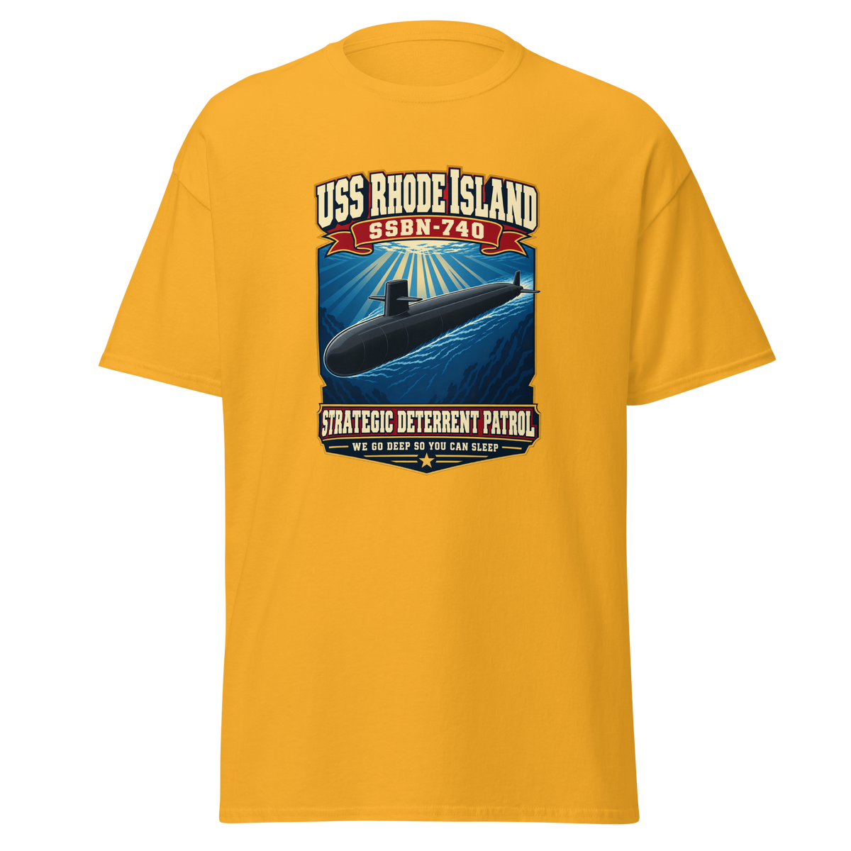 USS Rhode Island (SSBN-740) Deterrent Patrol Shirt - Retro