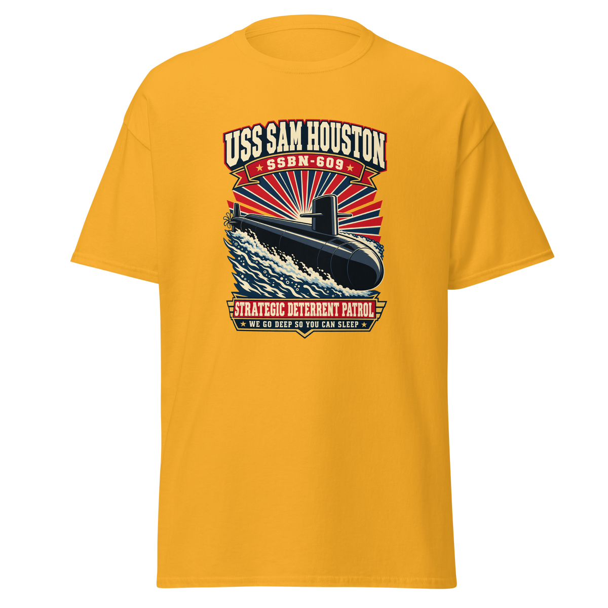 USS Sam Houston (SSBN-609) Deterrent Patrol Shirt - Retro