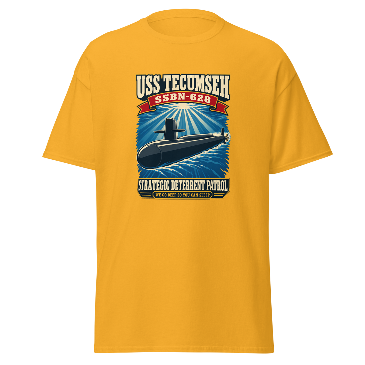 USS Tecumseh (SSBN-628) Deterrent Patrol Shirt - Retro